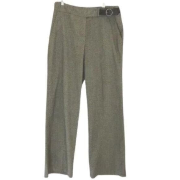Bill Blass Grey High Rise Wide Leg Classic Trouser Pants Size 10 - Picture 8 of 10